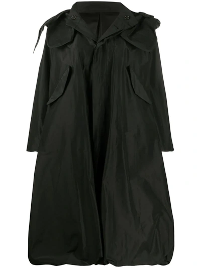 Comme Des Garçons Double-layered Puffball Coat In Black