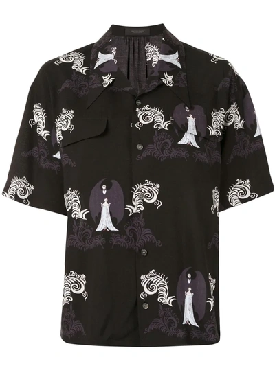 Undercover Graphic Print Short-sleeve Shirt In Black