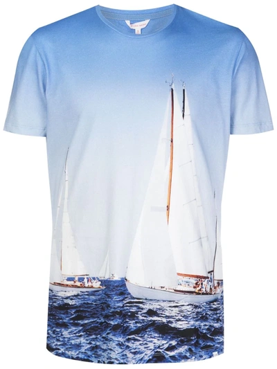 Orlebar Brown Photographic-print Crew Neck T-shirt In Full Sail Ahead