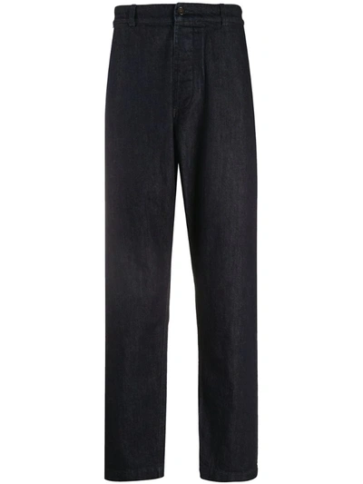 Universal Works Denim Loose Fit Trousers In Blue