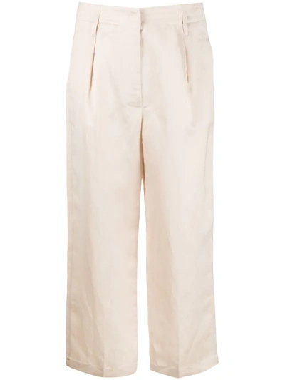 Semicouture Aude Cropped Trousers In Neutrals