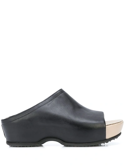 Rosetta Getty Open-toe Platoform Clogs In Black