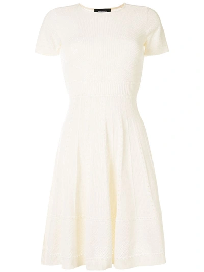 Dsquared2 Flared Knitted Dress In White