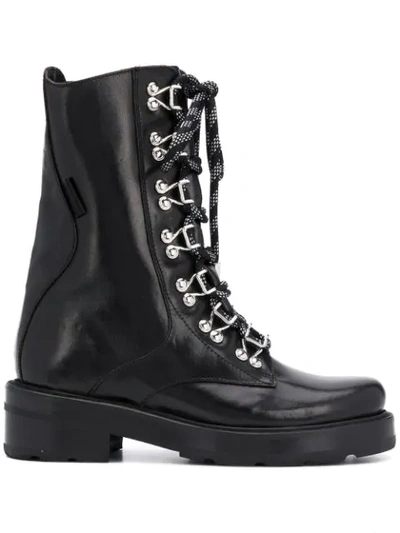 Olivier Theyskens Sombat Combat Boots In Black