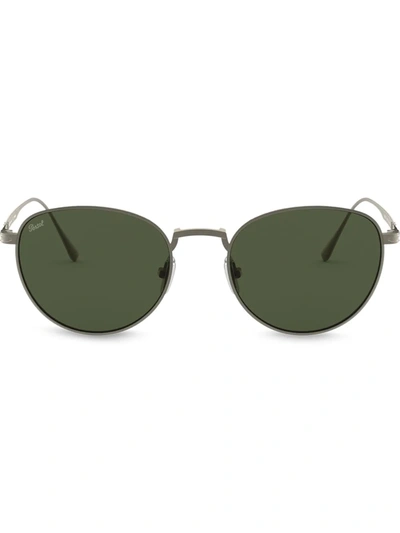 Persol Round Frame Sunglasses In Green
