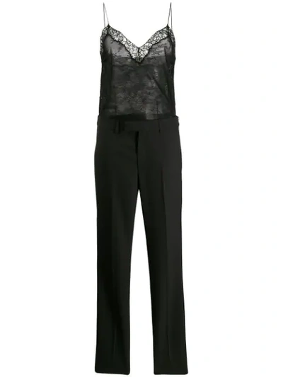 Philosophy Di Lorenzo Serafini Lace Trim Tailored Jumpsuit In Black