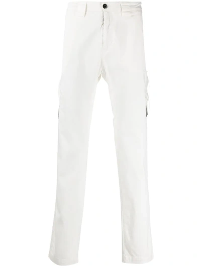 C.p. Company Tailored Straight-leg Trousers In White
