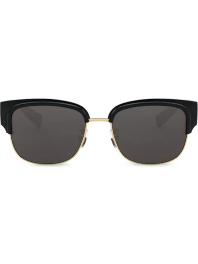 Dolce & Gabbana Viale Piave 2.0 Rectangular-frame Sunglasses In Black