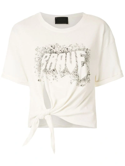 Andrea Bogosian Brave Sequin Embellished T-shirt In Neutrals