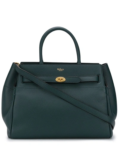Mulberry Belted Bayswater Leather Satchel In Green