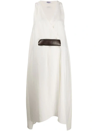 Brunello Cucinelli Flared Wrap Dress In White