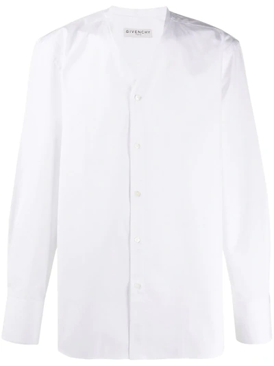 Givenchy Embellished Embroidered Cotton-poplin Shirt In White