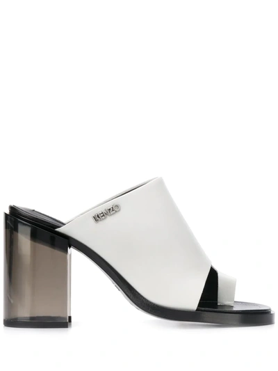 Kenzo Mules K-round In White Leather