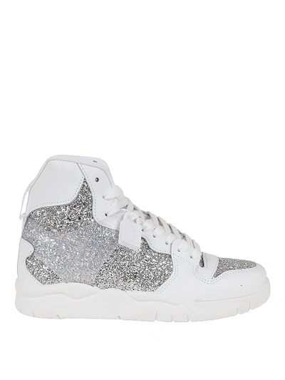 Chiara Ferragni Glittery Coating Sneakers In Silver