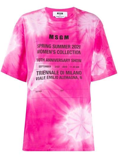 Msgm 10th Anniversary T-shirt In Pink