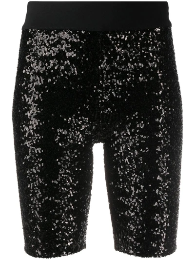 No Ka'oi Sequinned Cycling Shorts In Black