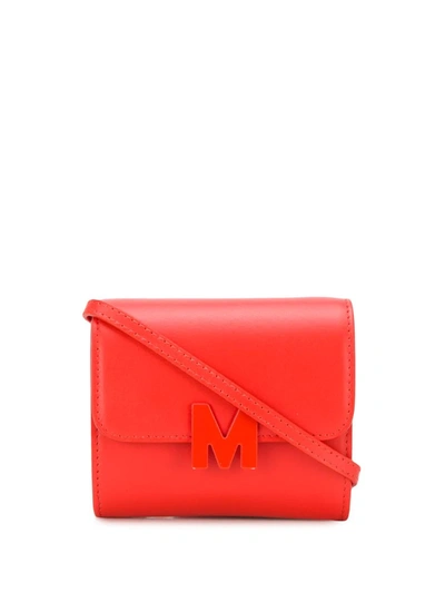 Msgm Small M Logo Shoulder Bag In Orange