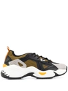 Emporio Armani Color Block Chunky Sneakers In Black