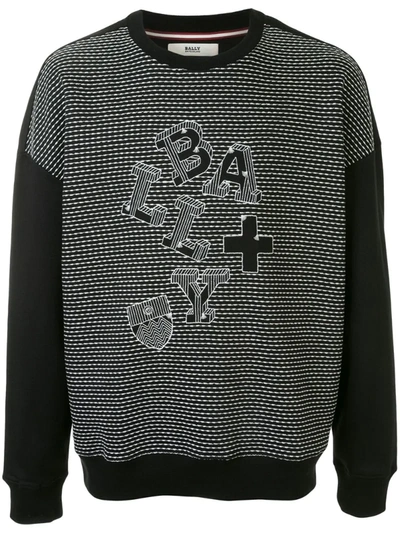 Bally Embroidered Sweatshirt In Black