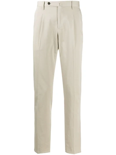 Pt01 Straight Leg Suit Pants In Neutrals