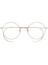 Moscot Hamish Matte Pewter Glasses In Silver