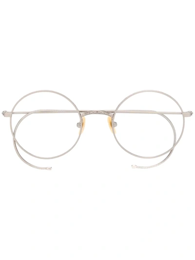 Moscot Hamish Matte Pewter Glasses In Silver