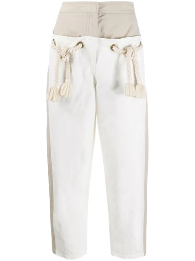 Stella Mccartney Hose Mit Einsätzen In White