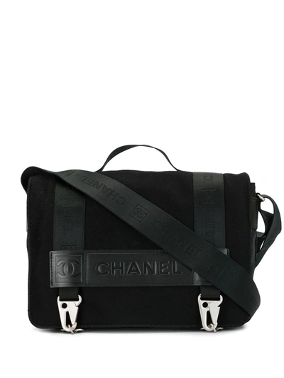 Pre-owned Chanel 2005 Sports 2way Messenger Bag In Black