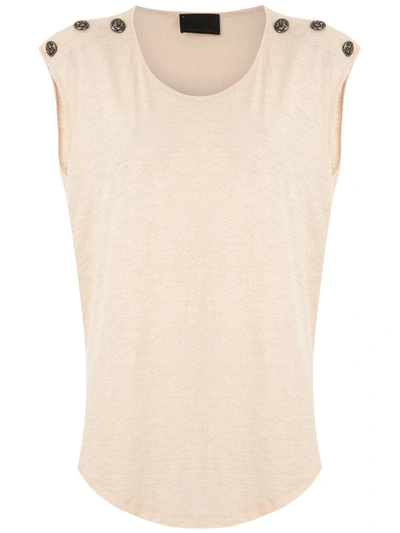 Andrea Bogosian Reflection Button-embellished Tank Top In Neutrals
