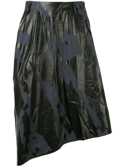 Comme Des Garçons Homme Deux Camouflage Print Skirt In Blue