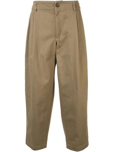 Comme Des Garçons Shirt Loose-fit Mid-rise Trousers In Brown