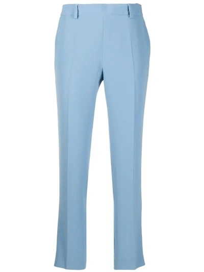 Alberto Biani Mid-rise Tapered Trousers In Blue