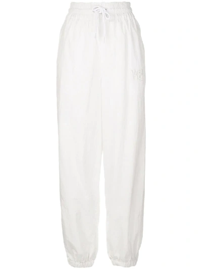 Alexander Wang High-waisted Terry Trousers In White