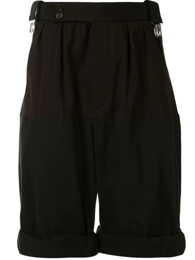 Raf Simons Double-panel Shorts In Brown