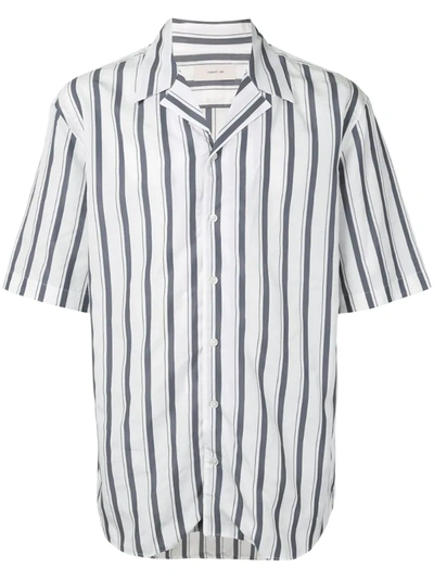 Cerruti 1881 Striped Short Sleeved Shirt In White
