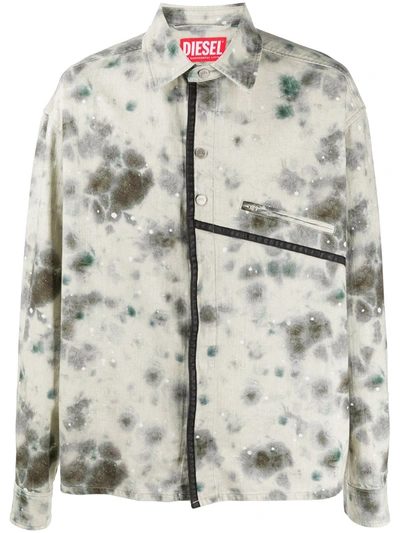 A-cold-wall* X Diesel Red Tag Stain-print Lightweight Jackets In Neutrals