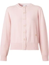 Burberry Janice Cashmere Ring-snap Cardigan In Copper Pink
