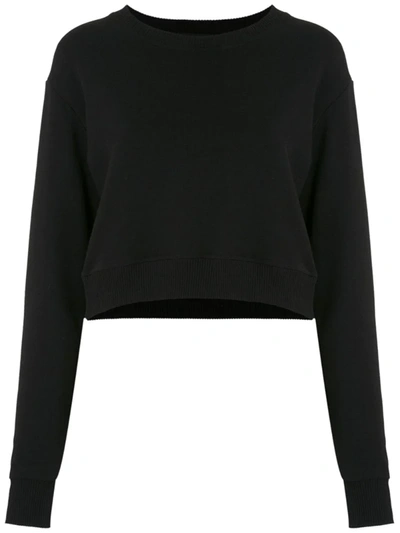 Andrea Bogosian Rayane Cropped Sweatshirt In Black