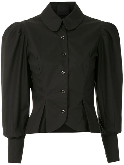Andrea Bogosian Roan Puff-sleeve Shirt In Black