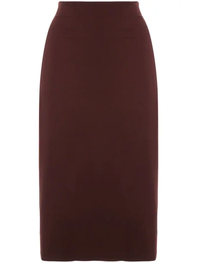 Alexander Wang T Fitted Pencil Skirt In Purple