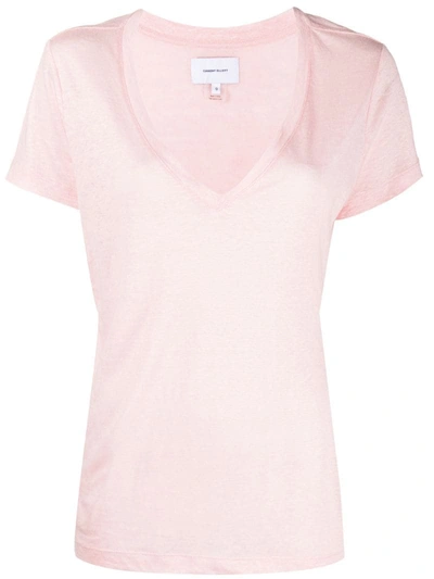 Current Elliott V-neck T-shirt In Pink