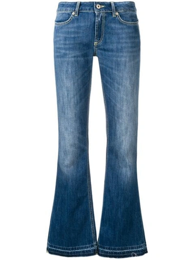 Dondup Flared Cropped Jeans In Blue