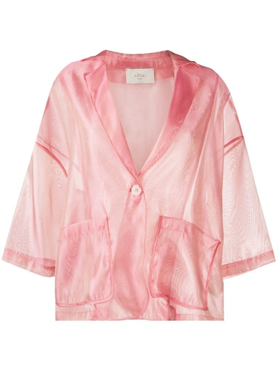 Altea Sheer Organza Jacket In Pink