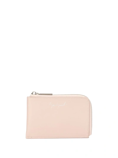 Discord Yohji Yamamoto Embossed Logo Calf-leather Wallet In Pink