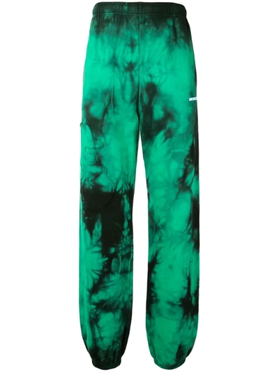 Off-white Tie-dye Track Trousers In Green