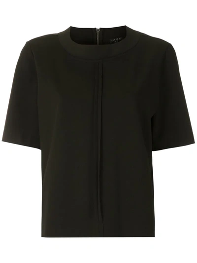 Alcaçuz Pintucked T-shirt In Black