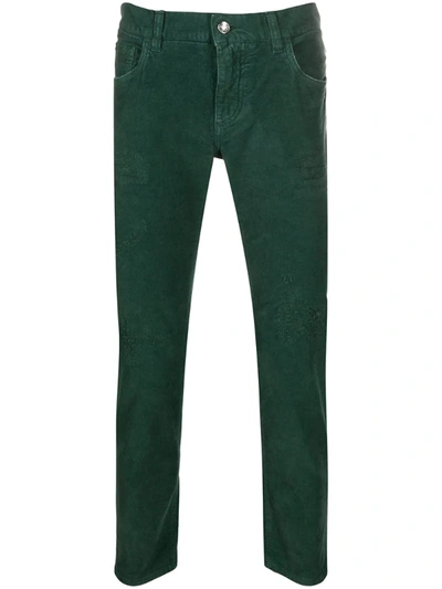 Dolce & Gabbana Slim-fit Corduroy Jeans In Green