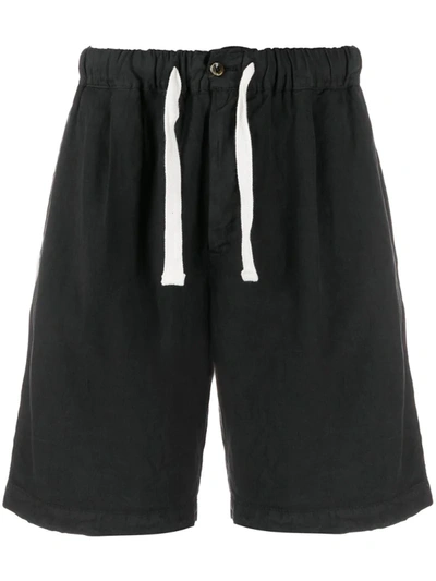 Pt01 Drawstring Deck Shorts In Black