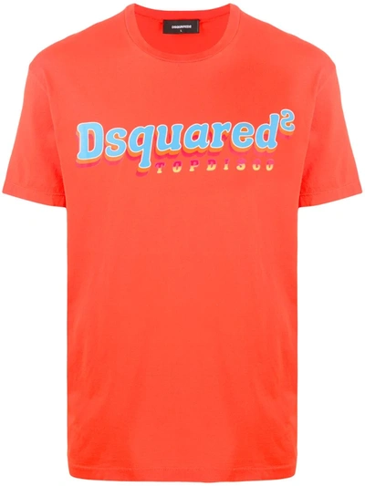 Dsquared2 T-shirt Mit Logo-print In Orange