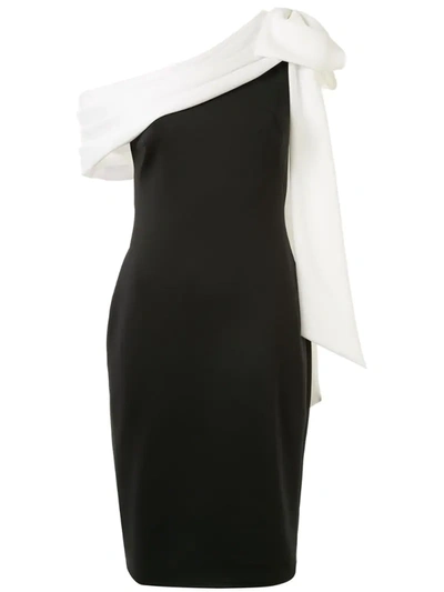 Tadashi Shoji Rigel One-shoulder Dress In Black